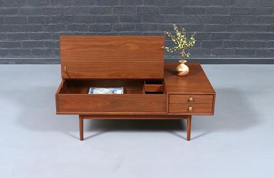  Kipp Stewart Stewart McDougall Drexel Declaration Walnut Coffee Table by Kipp Stewart Stewart MacDougall