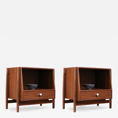  Kipp Stewart Stewart McDougall Kipp Stewart Declaration Floating Walnut Night Stands for Drexel