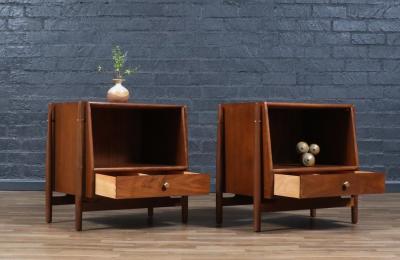 Kipp Stewart Stewart McDougall Kipp Stewart Declaration Walnut Floating Nightstands by Drexel