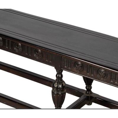  Kittinger Furniture Co Antique Kittinger William and Mary Style Walnut Bench or Low Sofa Table
