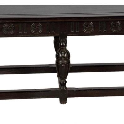  Kittinger Furniture Co Antique Kittinger William and Mary Style Walnut Bench or Low Sofa Table