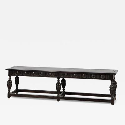  Kittinger Furniture Co Antique Kittinger William and Mary Style Walnut Bench or Low Sofa Table