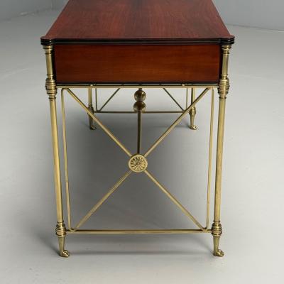  Kittinger Furniture Co Kittinger English Regency Campaign Desk Rosewood Satinwood Brass USA 1950s