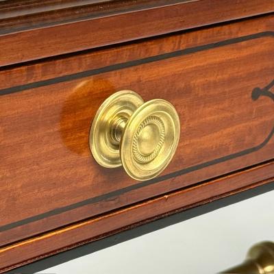  Kittinger Furniture Co Kittinger English Regency Campaign Desk Rosewood Satinwood Brass USA 1950s