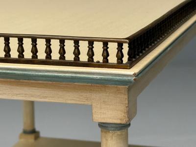  Kittinger Furniture Co Kittinger Hollywood Regency Style Side Tables Faux Bamboo Painted Wood Brass