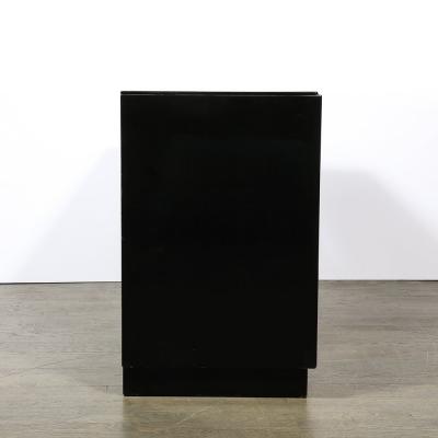  Kittinger Furniture Co Mid Century Modernist Mandarin Black Lacquer Low Chest by Kittinger
