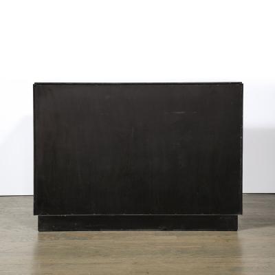  Kittinger Furniture Co Mid Century Modernist Mandarin Black Lacquer Low Chest by Kittinger