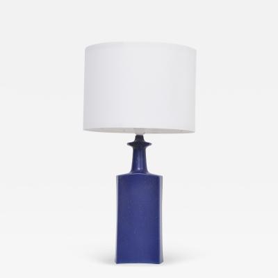  Knabstrup Blue Danish Midcentury Modern Ceramic Table lamp by Atelier Knabstrup