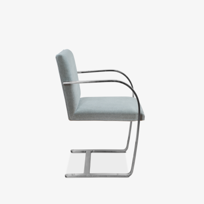  Knoll Brno Flat Bar Chairs in Mohair by Ludwig Mies van der Rohe for Knoll Set of 8