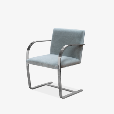  Knoll Brno Flat Bar Chairs in Mohair by Ludwig Mies van der Rohe for Knoll Set of 8