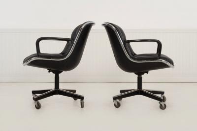 Knoll Charles Pollock for Knoll International Model 1258 Swivel Tilt Desk Chairs 1965