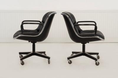  Knoll Charles Pollock for Knoll International Model 1258 Swivel Tilt Desk Chairs 1965
