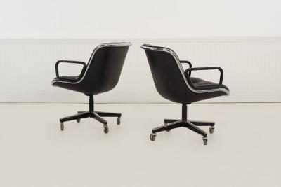  Knoll Charles Pollock for Knoll International Model 1258 Swivel Tilt Desk Chairs 1965