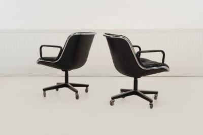  Knoll Charles Pollock for Knoll International Model 1258 Swivel Tilt Desk Chairs 1965