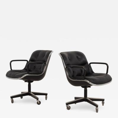  Knoll Charles Pollock for Knoll International Model 1258 Swivel Tilt Desk Chairs 1965