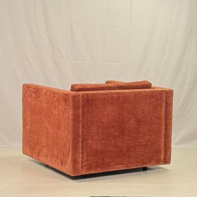  Knoll Classic Velvet Upholstered Club Chair by Charles Pfister for Knoll