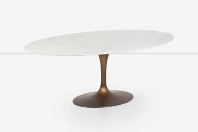  Knoll Custom Bronze Eero Saarinen Tulip Table for Knoll with Itailian Carrara Marble T