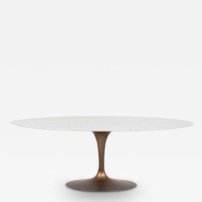  Knoll Custom Bronze Eero Saarinen Tulip Table for Knoll with Itailian Carrara Marble T