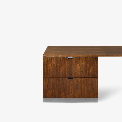 Knoll Custom Florence Knoll 108 Executive Credenza Desk in Walnut Chrome
