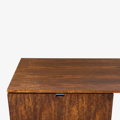  Knoll Custom Florence Knoll 108 Executive Credenza Desk in Walnut Chrome