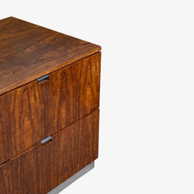 Knoll Custom Florence Knoll 108 Executive Credenza Desk in Walnut Chrome
