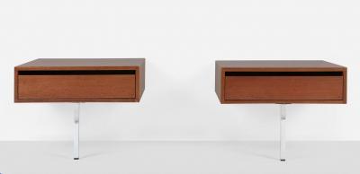  Knoll Custom Florence Knoll Teakwood Nightstands model 575 for Knoll
