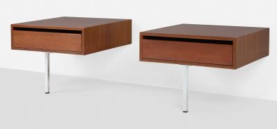  Knoll Custom Florence Knoll Teakwood Nightstands model 575 for Knoll
