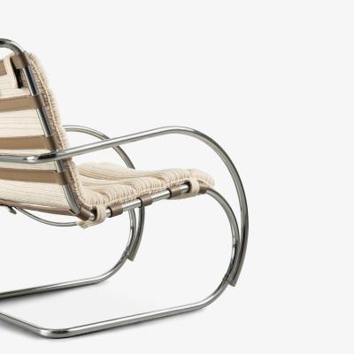  Knoll Custom Knoll MR Lounge Chairs in Ivory Wool by Mies van der Rohe for Knoll Pair