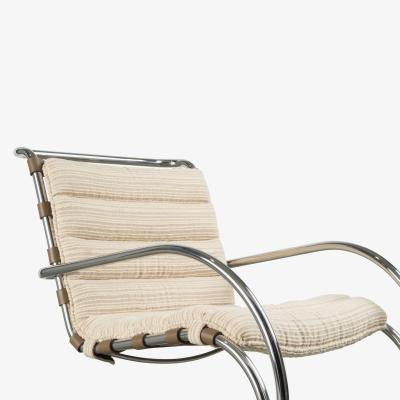  Knoll Custom Knoll MR Lounge Chairs in Ivory Wool by Mies van der Rohe for Knoll Pair