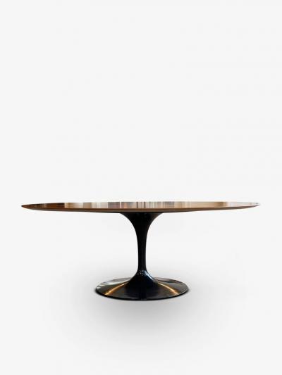  Knoll EERO SAARINEN MEDIUM OVAL ROSEWOOD DINING TABLE WITH BLACK BASE