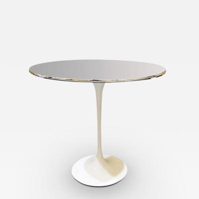  Knoll EERO SAARINEN OVAL SIDE TABLE WITH CHROME TOP WHITE BASE