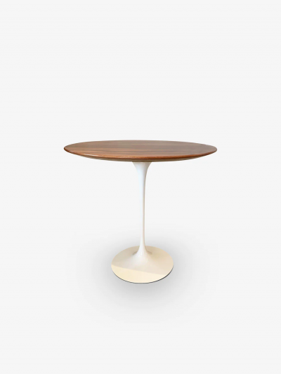  Knoll EERO SAARINEN OVAL SIDE TABLE WITH ROSEWOOD WHITE BASE