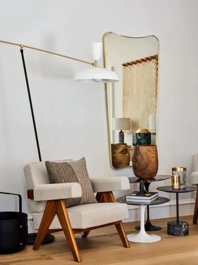  Knoll EERO SAARINEN SMALL ROUND COFFEE TABLE WITH ESPRESSO MARBLE TOP WHITE BASE