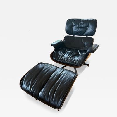  Knoll Eames Rosewood and Leather 670 671 Lounge Chair and Ottoman