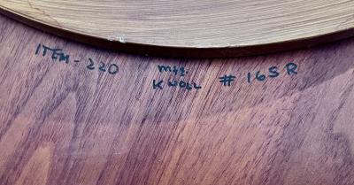  Knoll Eero Saarinen Round Knoll Tulip Dining Table in Book Matched Brazilian Rosewood