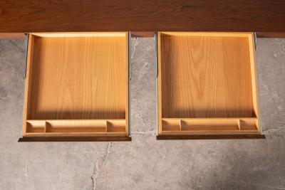  Knoll Florence Knoll Table Desk for Knoll in Rift Cut White Oak