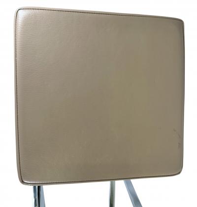  Knoll Four Seasons Bar Stools by Mies Van Der Rohe for Knoll in Leather and Chrome