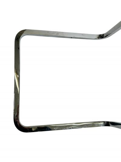  Knoll Four Seasons Bar Stools by Mies Van Der Rohe for Knoll in Leather and Chrome