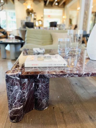  Knoll GAE AULENTI JUMBO TABLE 56TMC WITH ROSSO RUBINO MARBLE