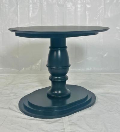  Knoll International Knoll International Round Pedestal Dining Table in Ebony Finish 2021