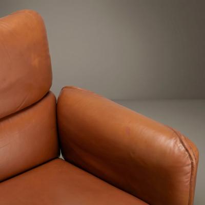  Knoll International Knoll Otto Zapf Executive Chair in Original Saddle Brown Leather