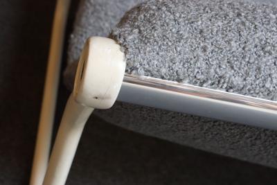  Knoll International Sling Sofa in Steel and Boucl by Bruce Hannah and Andrew Morrison for Knoll