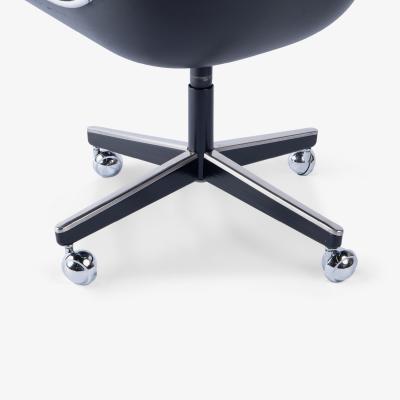  Knoll Knoll Pollock Executive Desk Office Chair in Gunmetal Gray Mohair