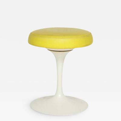  Knoll Knoll Saarinen Stool Yellow White Swivel Signed