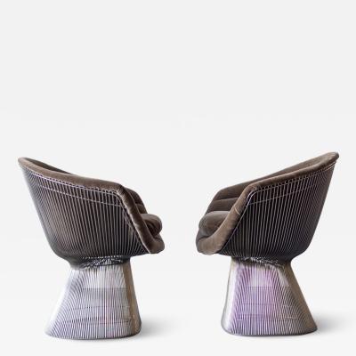  Knoll Pair of Warren Platner Lounge Chairs for Knoll International 1980s