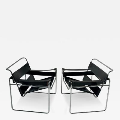  Knoll Pair of Wassily Chairs by Marcel Breuer for Knoll Model B3 1970