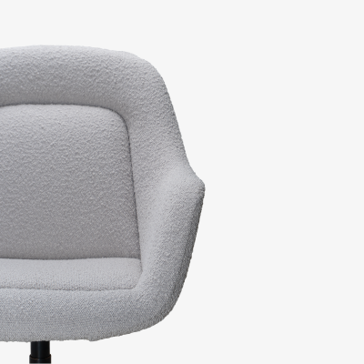  Knoll Pearson Executive Chair in Platinum Performance Boucl by Max Pearson for Knoll