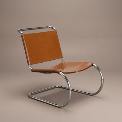  Knoll Rare Knoll MR30 5 Lounge Chairs in Caramel Leather by Mies van der Rohe Pair