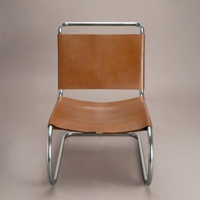  Knoll Rare Knoll MR30 5 Lounge Chairs in Caramel Leather by Mies van der Rohe Pair