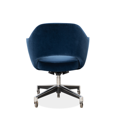  Knoll Saarinen Executive Arm Chair in Velvet Swivel Base by Eero Saarinen for Knoll